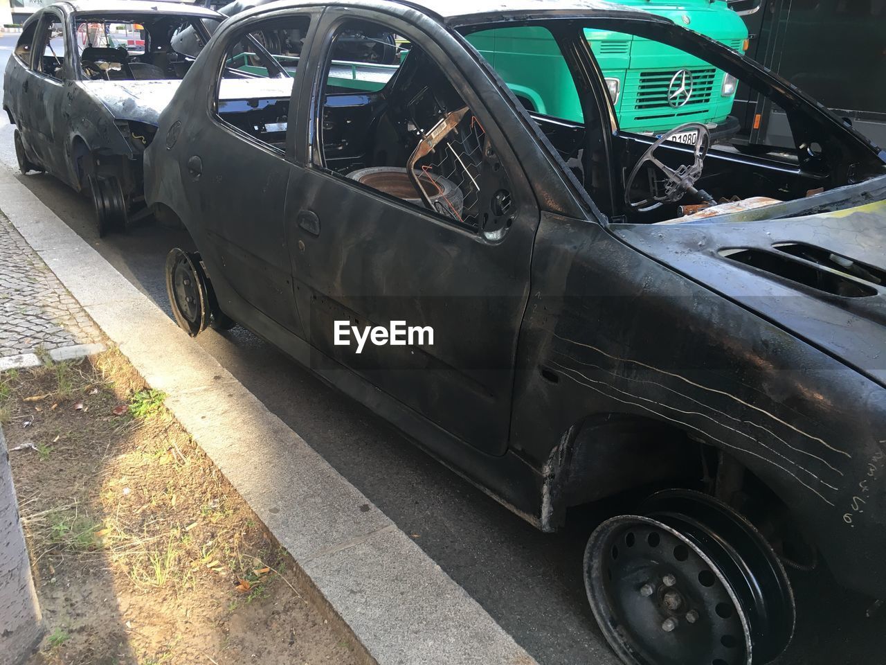 ABANDONED CAR ON MOTORCYCLE