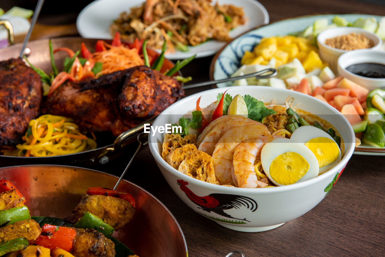 Varieties of malaysian local signature delight and delicacies.