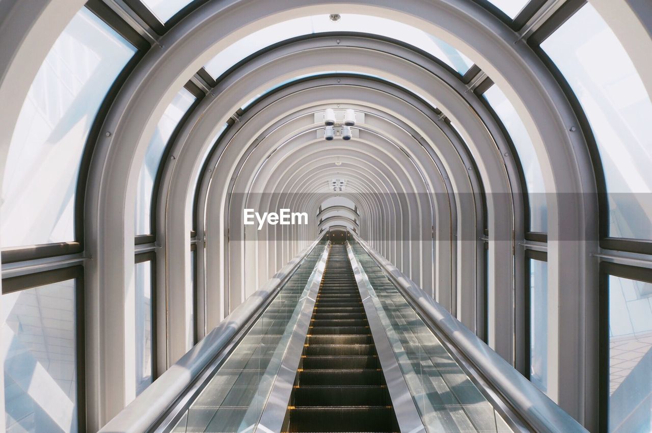 Empty escalator in umeda sky building