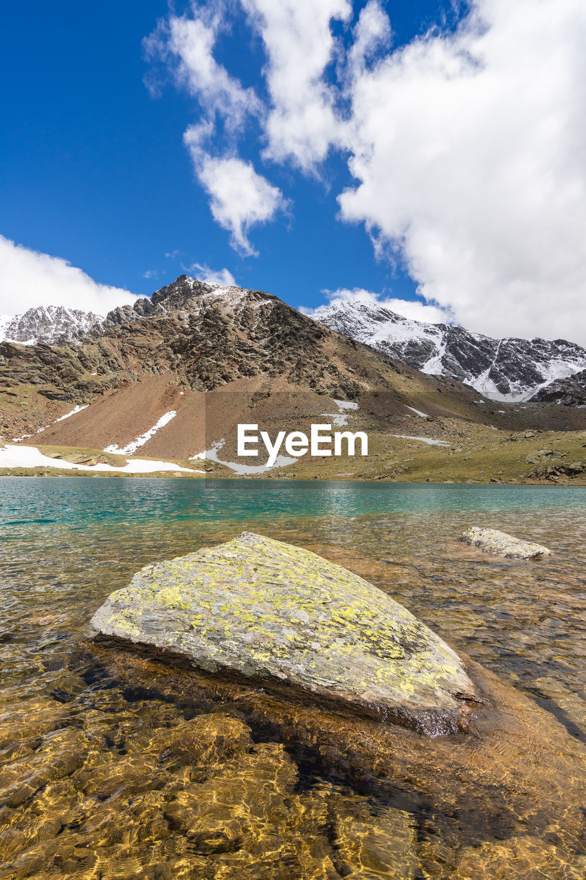SCENIC VIEW OF SNOWCAPPED MOUNTAIN AGAINST SKY DURING WINTER