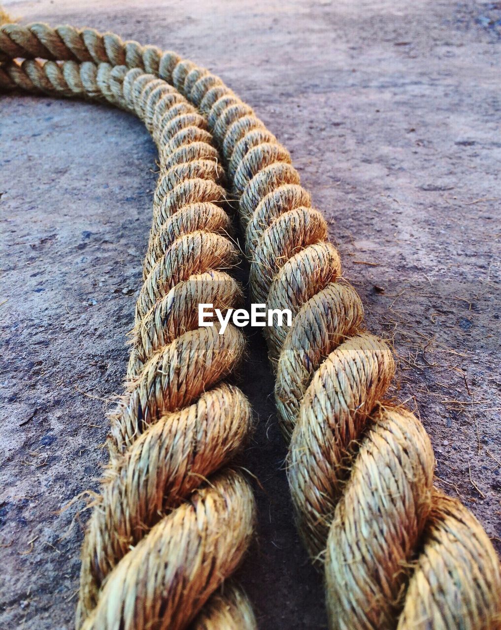 High angle view of ropes