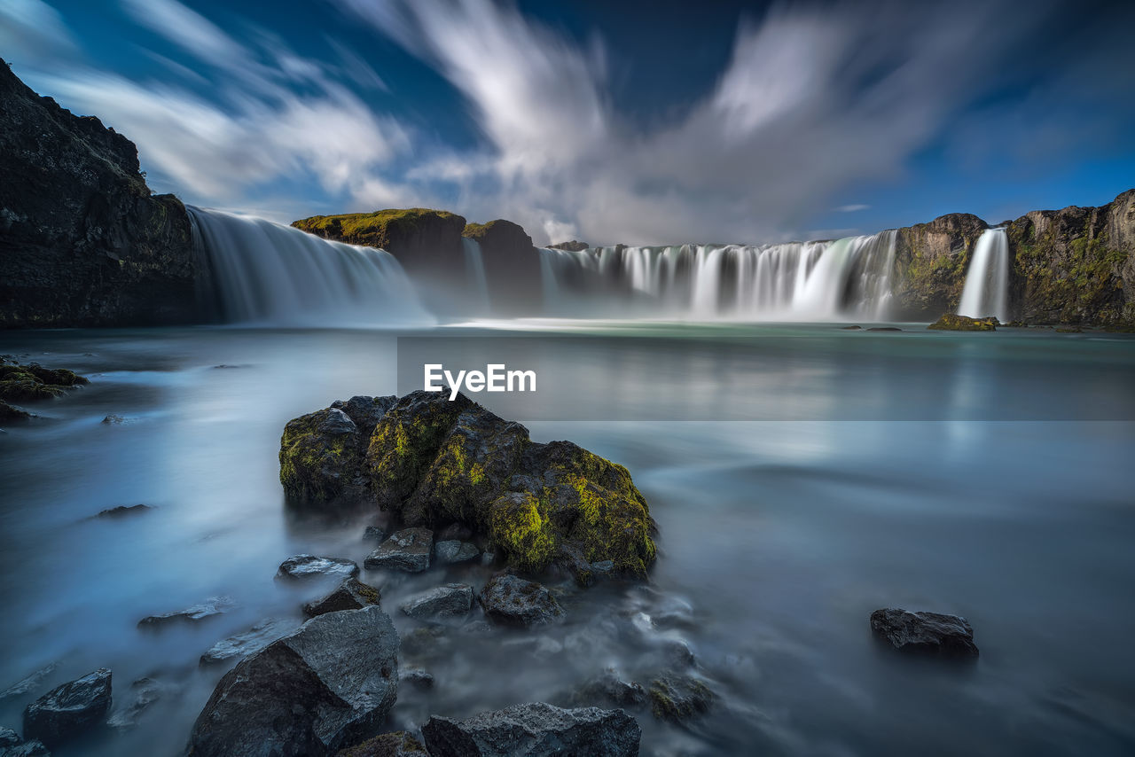 Long exposure in godafoss waterfalls, iceland