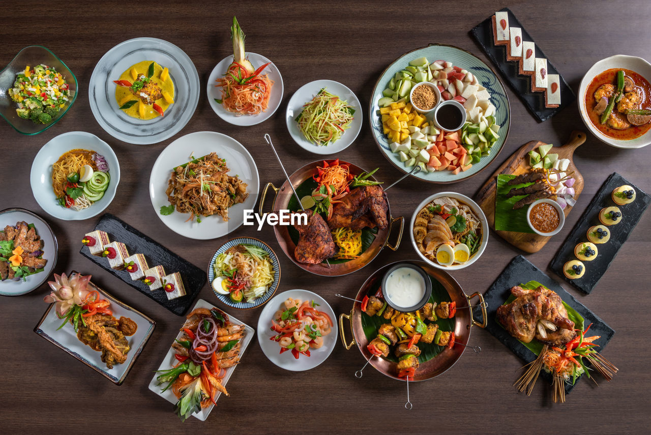 Varieties of malaysian local signature delight and delicacies.