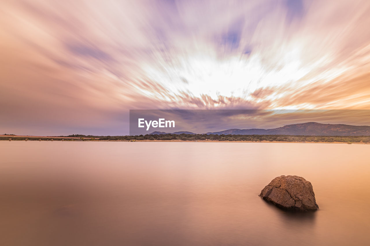 Scenic view of sea against cloudy sky id 196576718