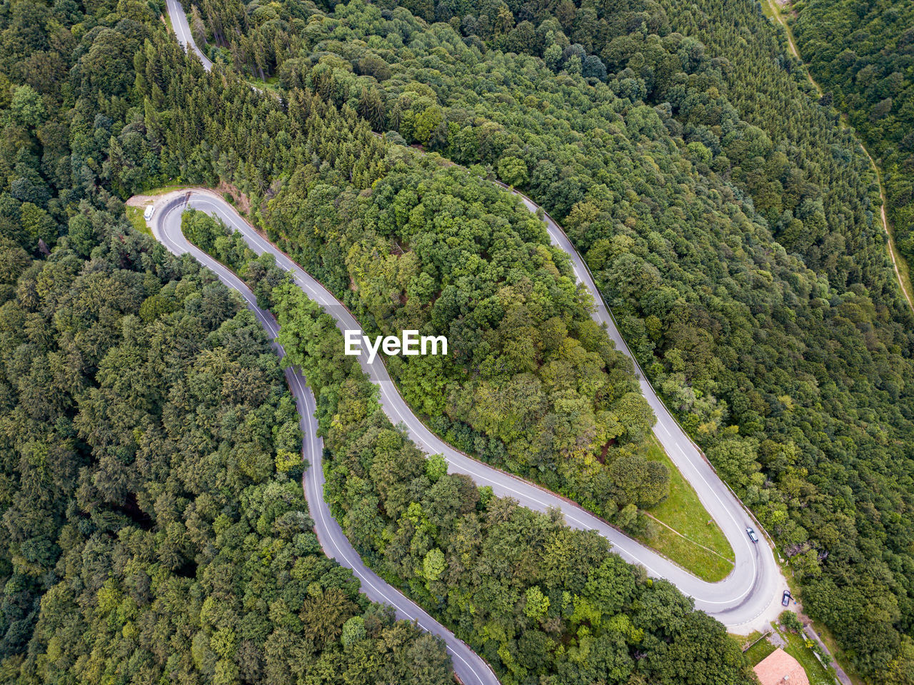 high angle view of road