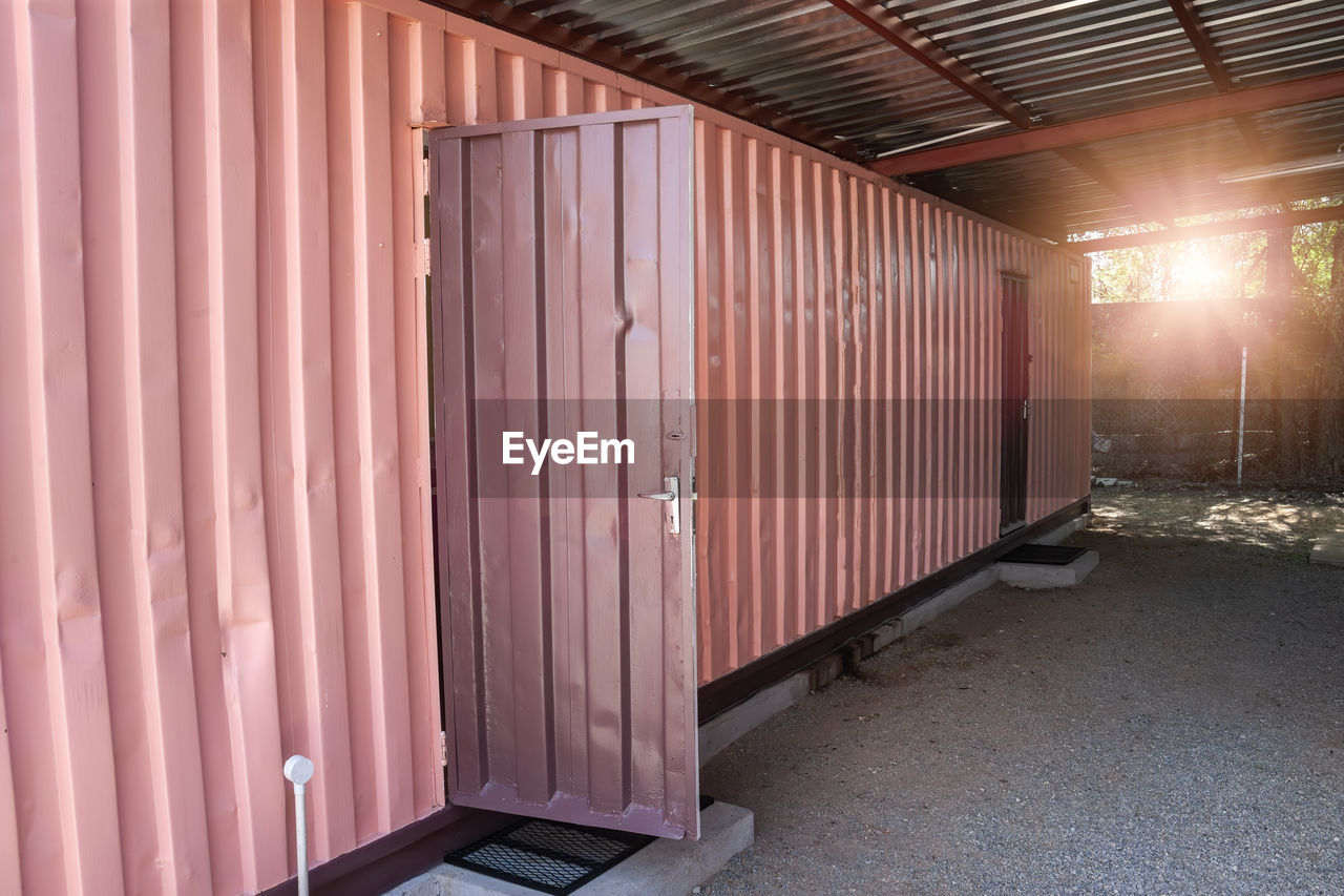 Entrance of cargo container