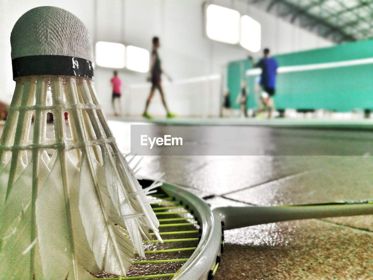 Close up of badminton