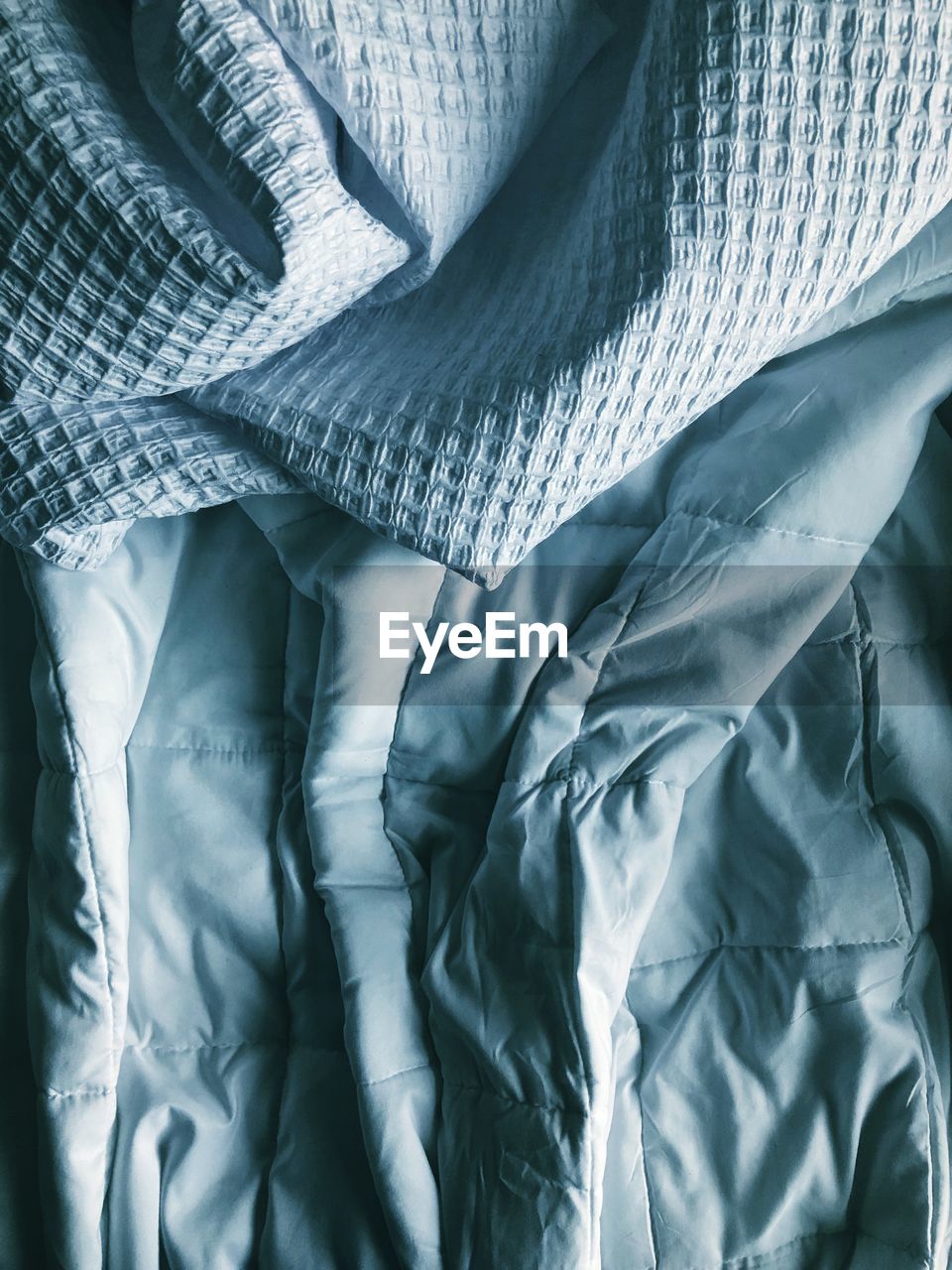 Full frame shot of sheets in bed