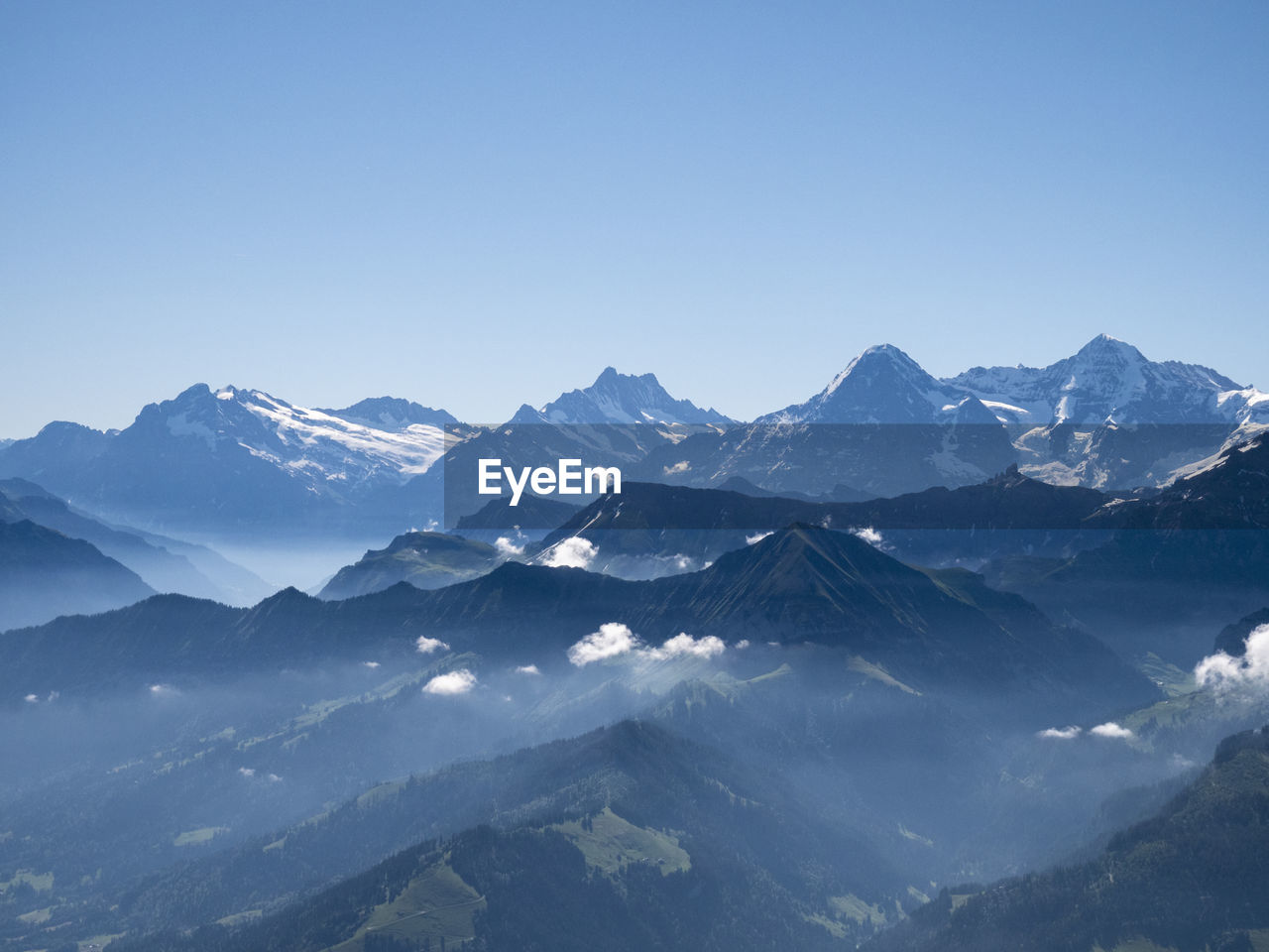 Morning Fog Over Eiger Monch And Jungfrau Morning On Eyeem