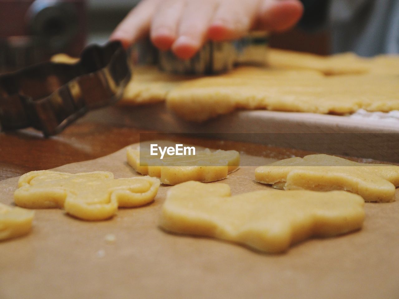 Close-up of cookies on table