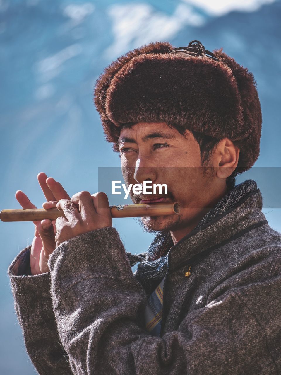 Man playing flute