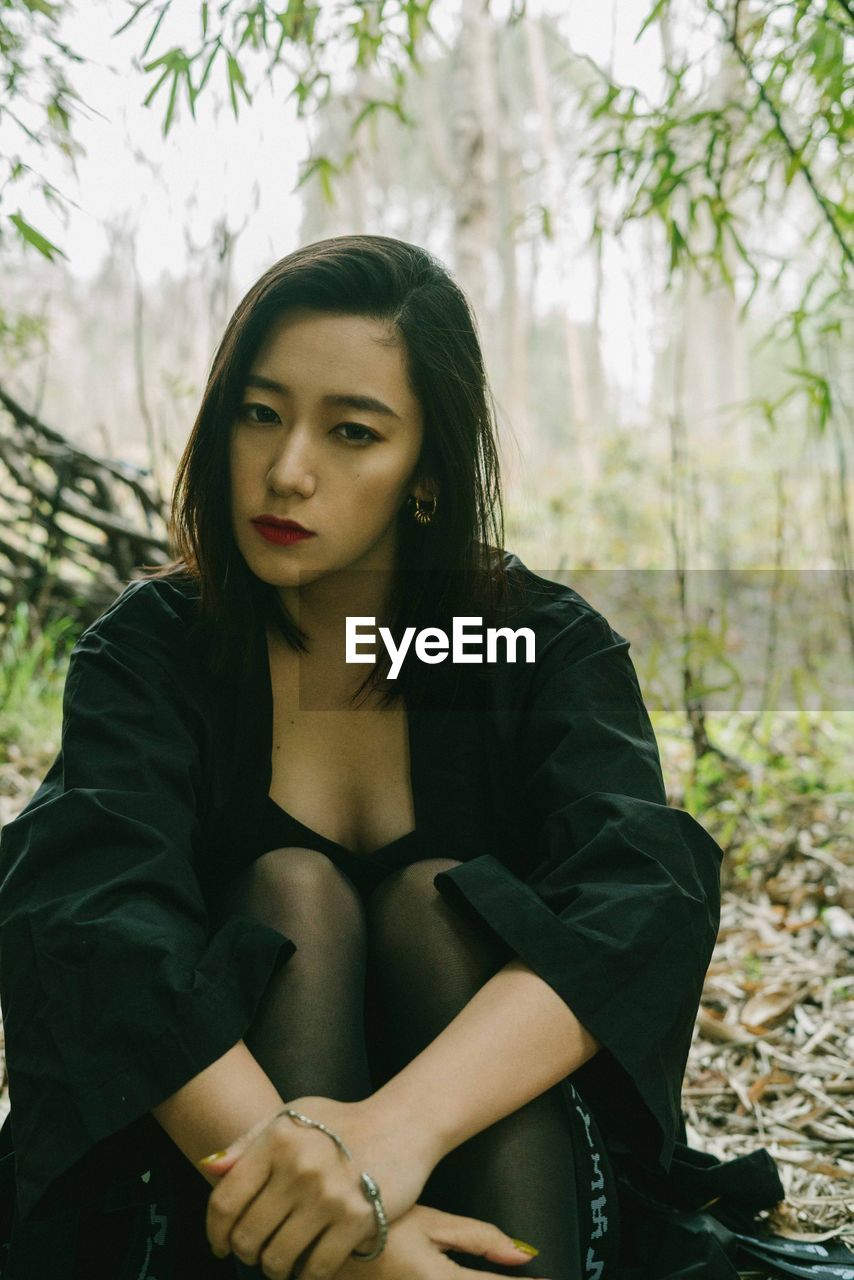 Bamboo Forest Wet Hair Red Lips Young Women Eyeem