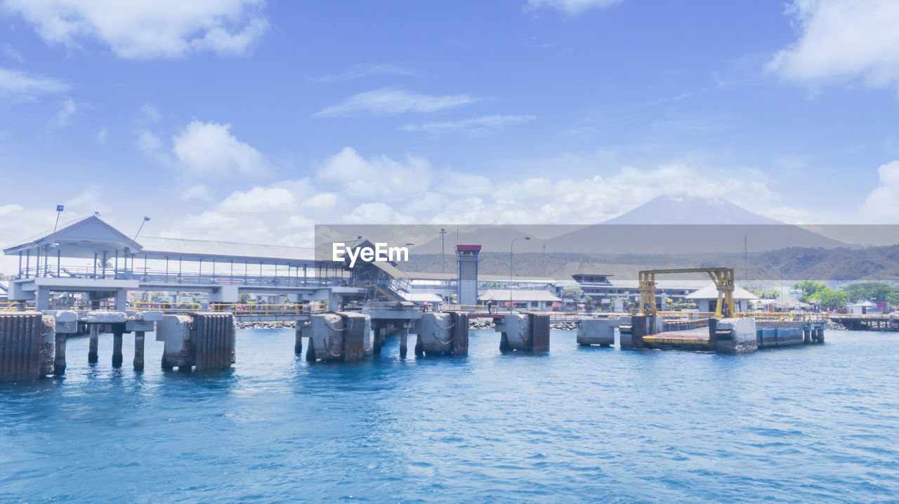 SCENIC VIEW OF BAY AGAINST BLUE SKY