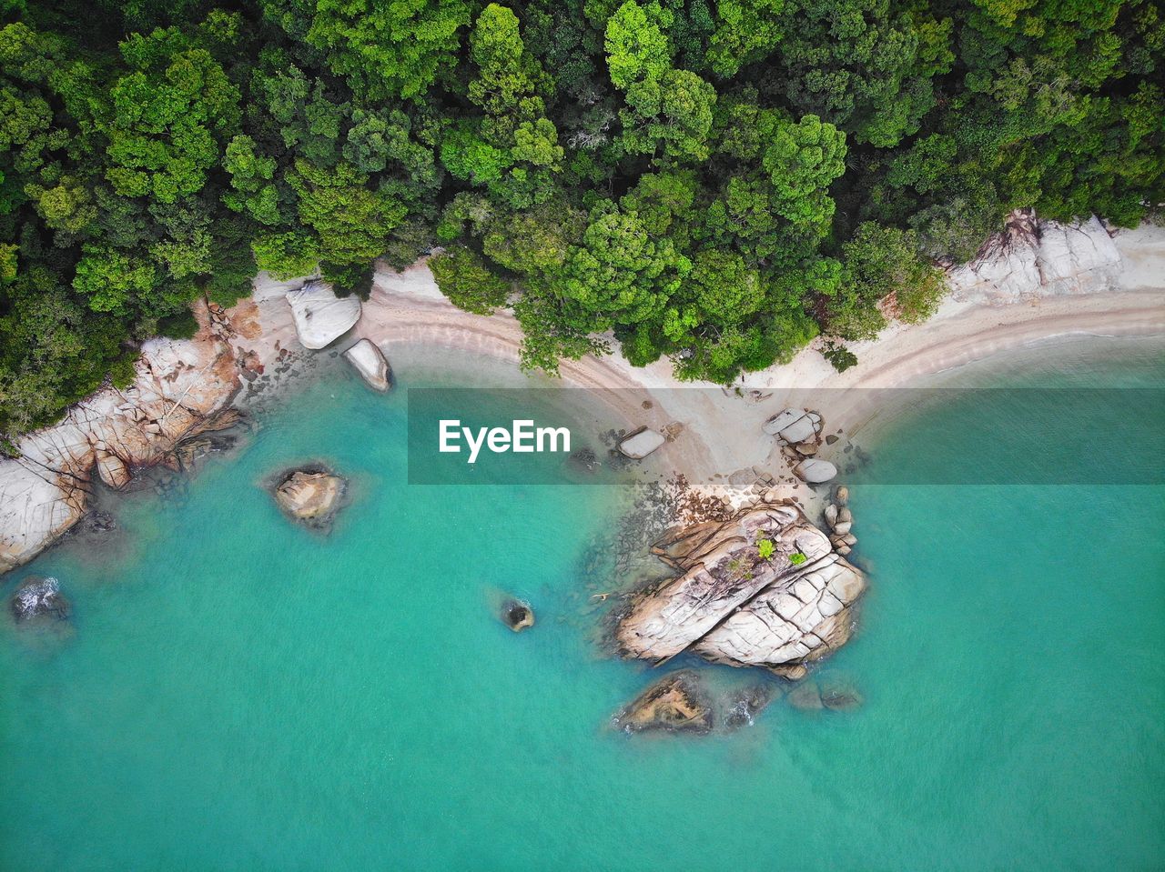 Beach aerial view, teluk batik lumut