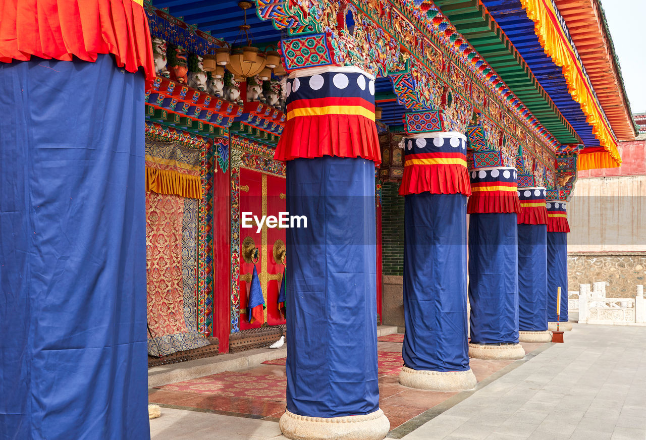 Tibetan buddhist temple architecture partial