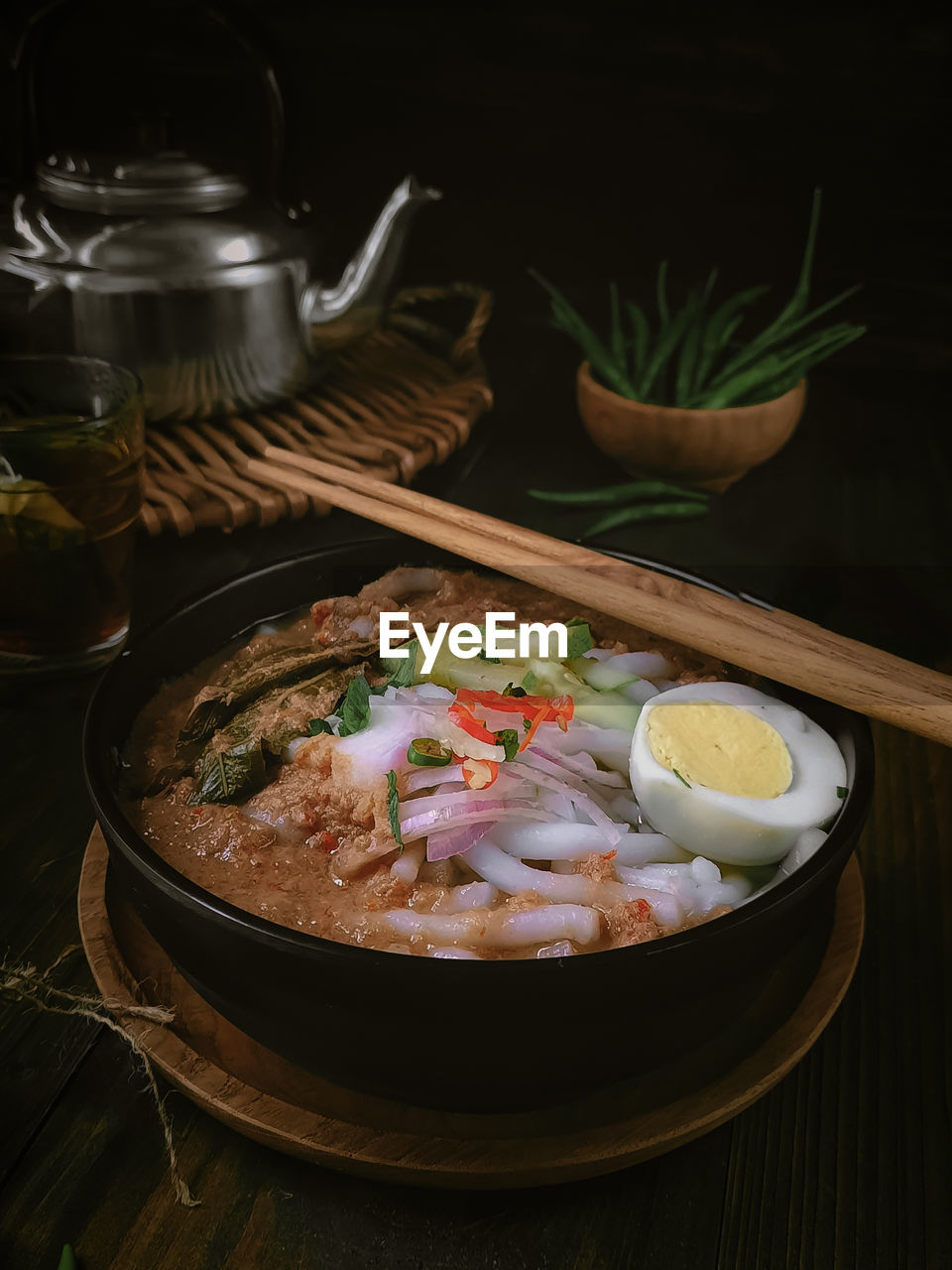 Close-up of food in bowl on table