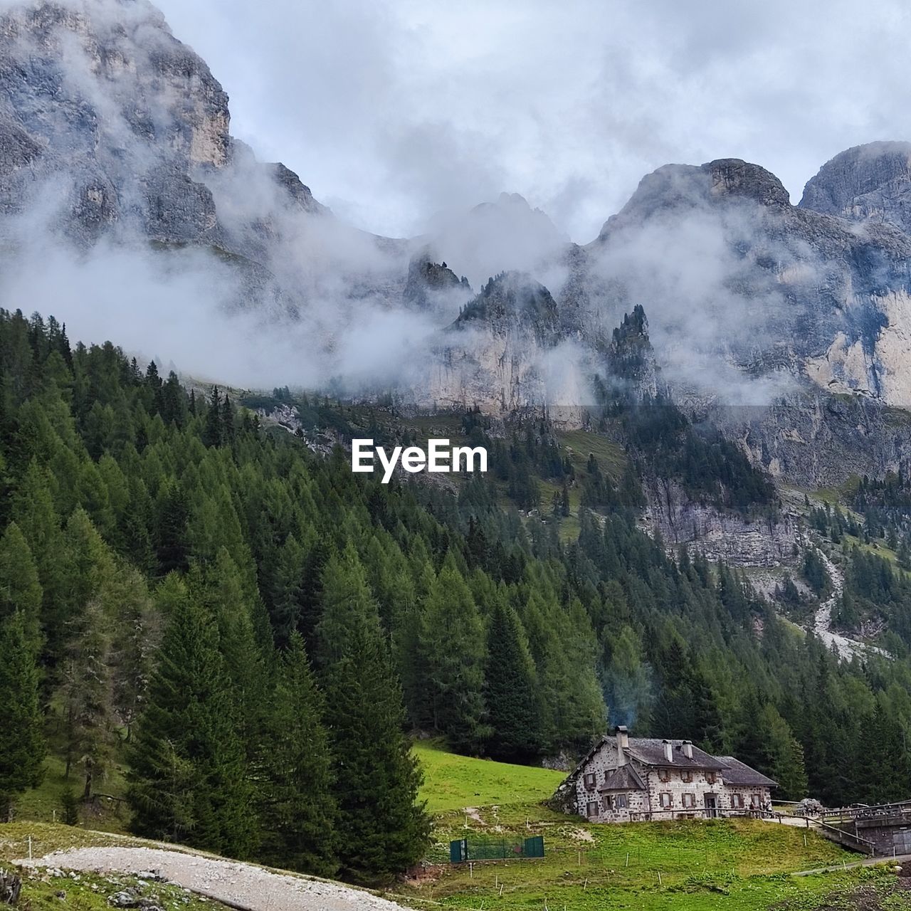 Panoramic view of dolomiti mountains against sky