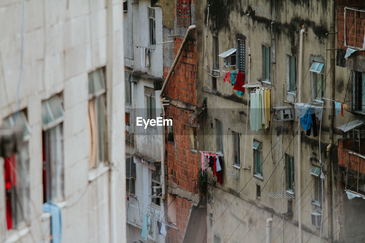 Dense living conditions in the rocinha favela, rio de janeiro, brazil