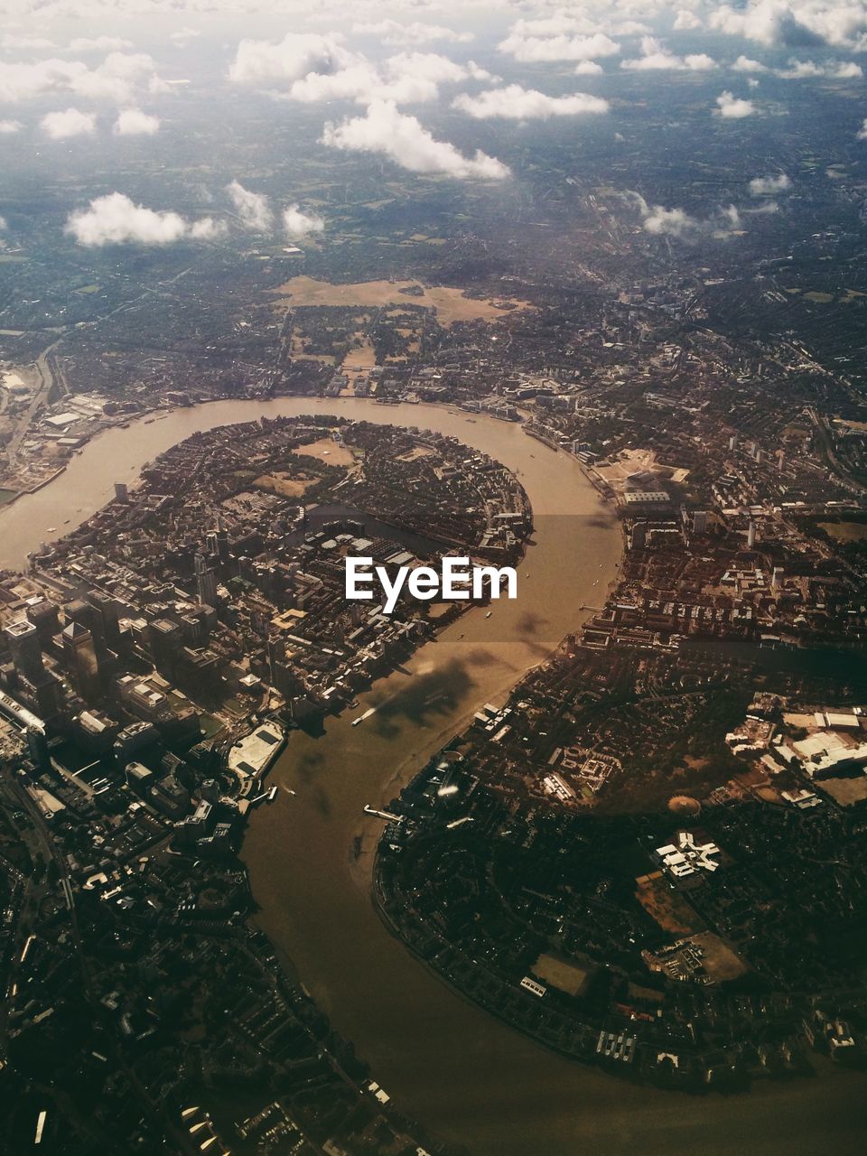 Aerial view of thames river