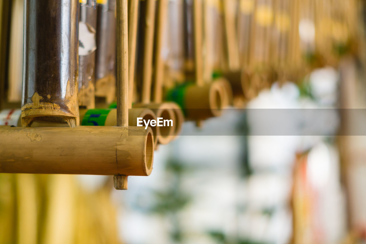 Angklung, the traditional music instruments from sundanese, west java, indonesia, made from bamboo