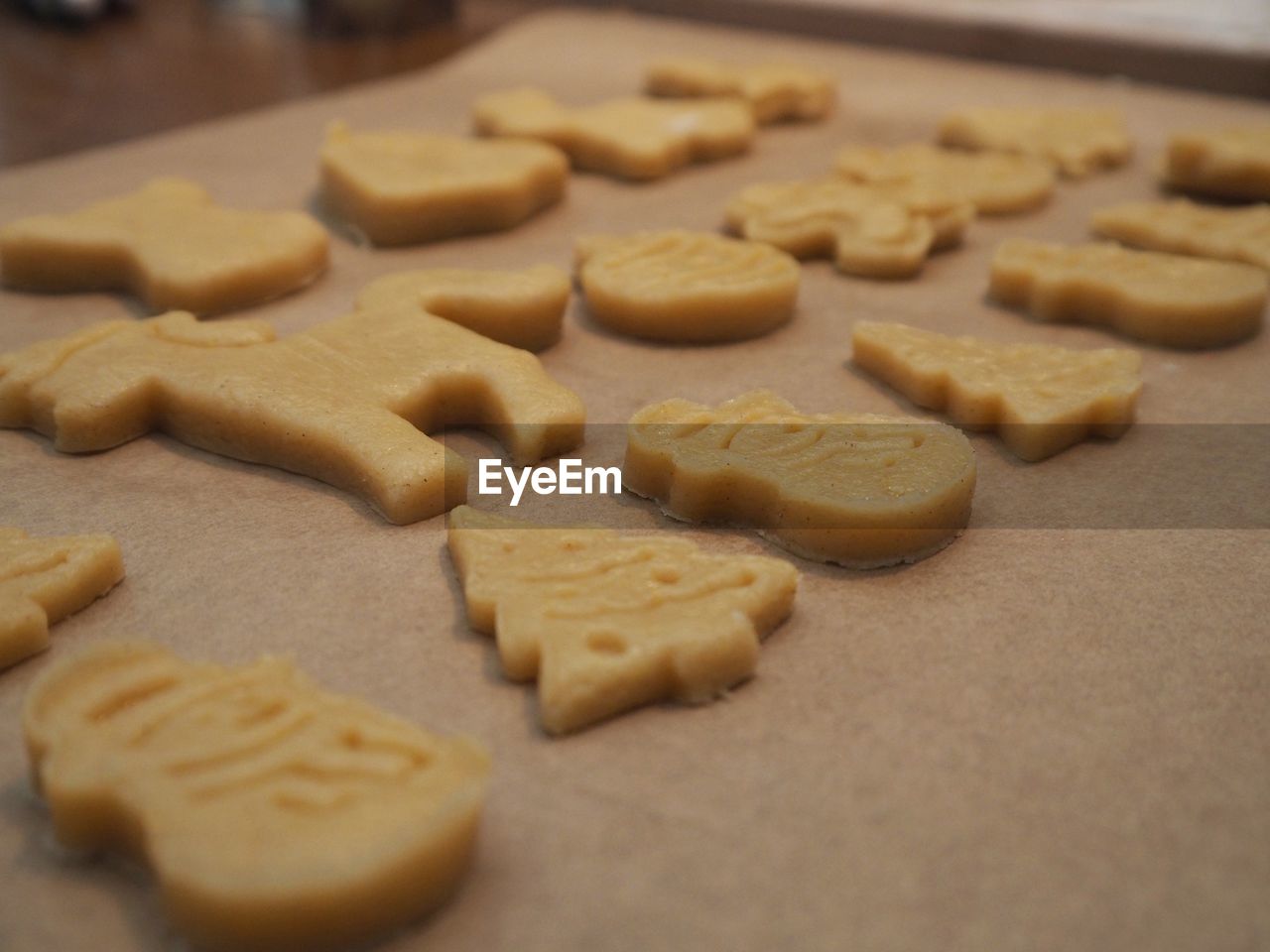 Close-up of cookies on table
