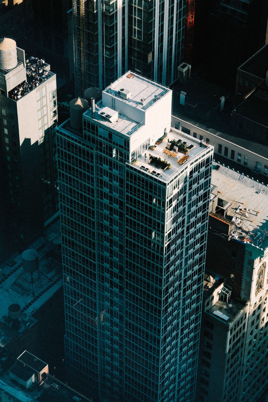 High angle view of building in new york.