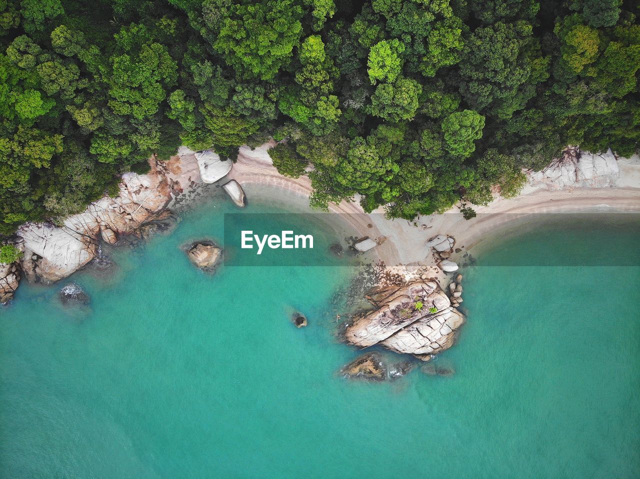 Aerial beach view in malaysia