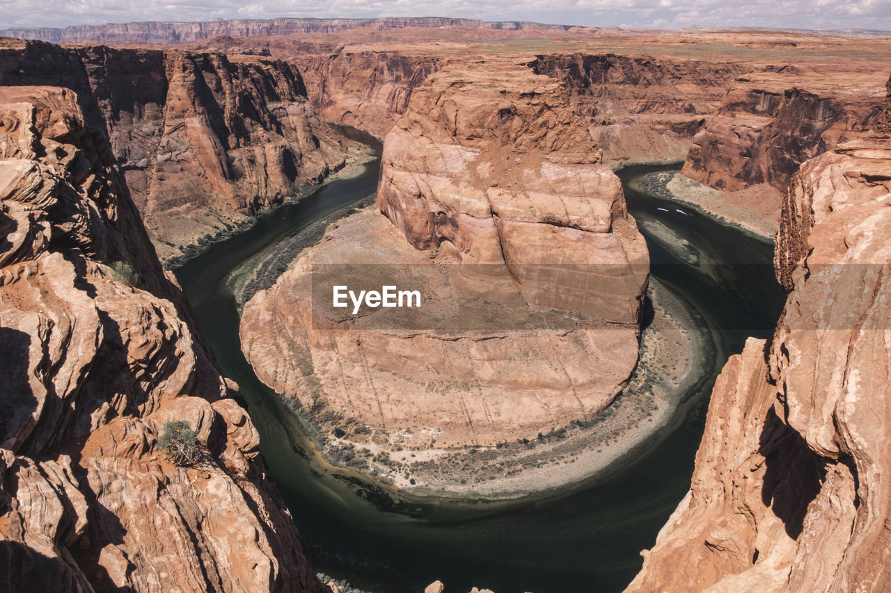 Scenic view of horseshoe bend and colorado river