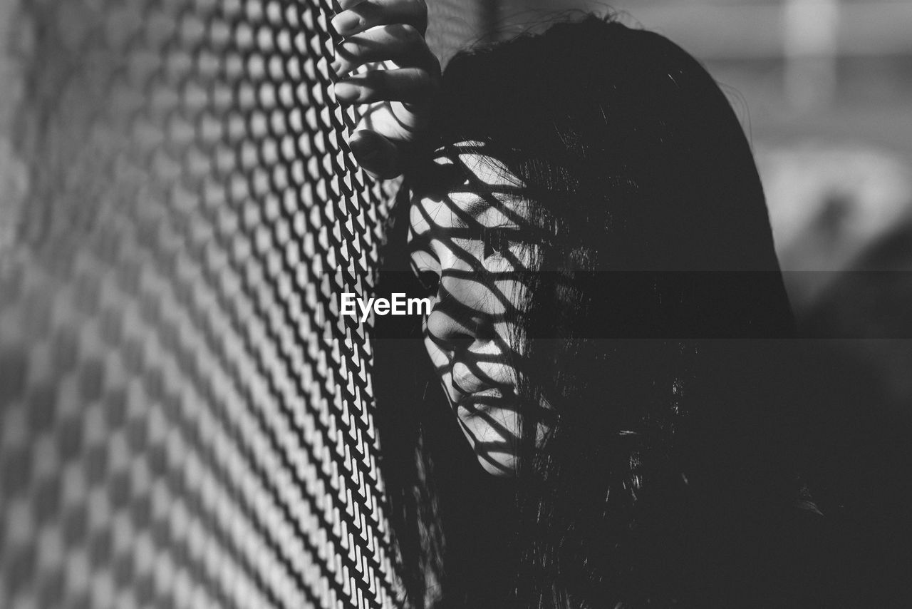 Close-up of woman looking away