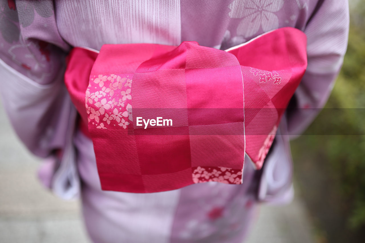 Close-up of woman in kimono