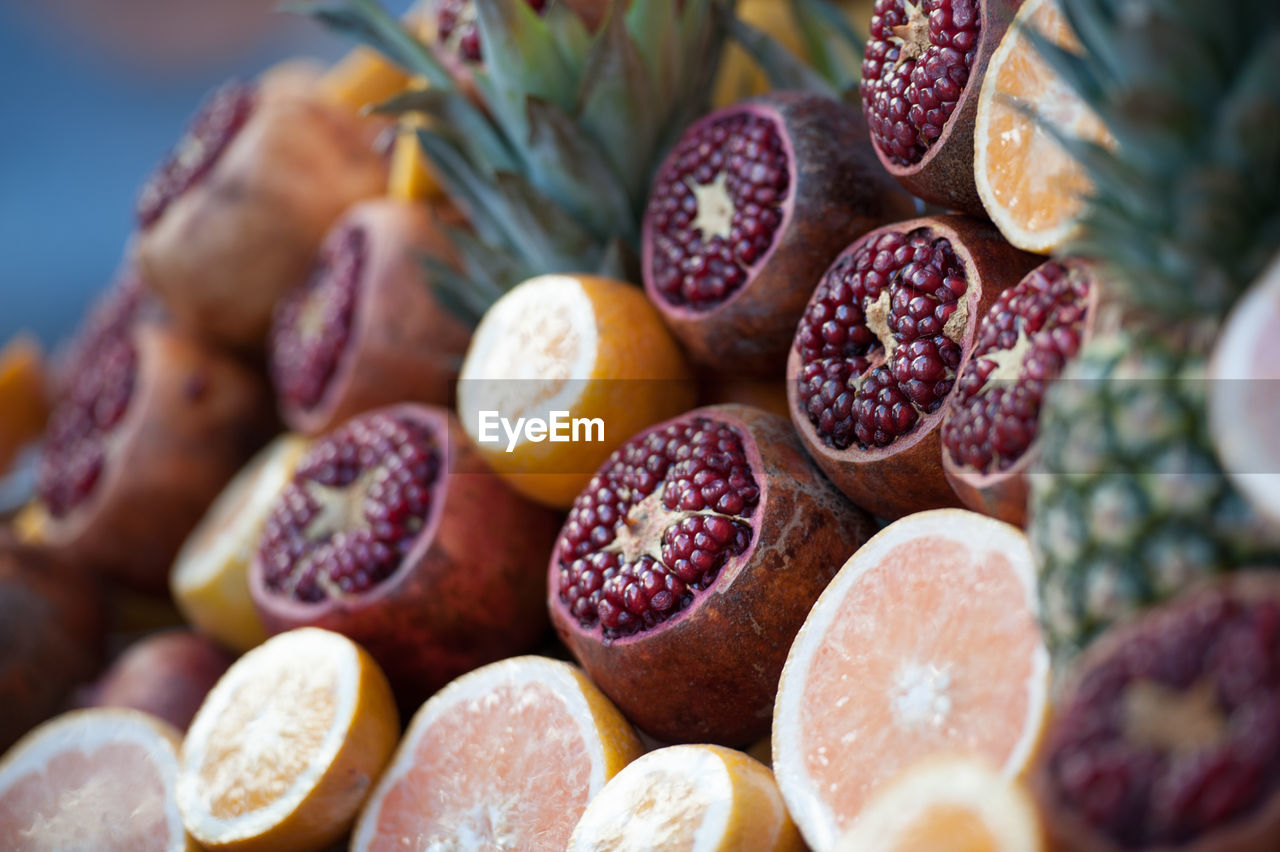 Close-up of exotic fruits