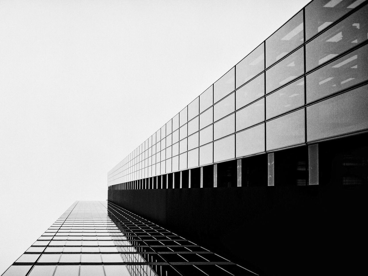 Low angle view of building against clear sky
