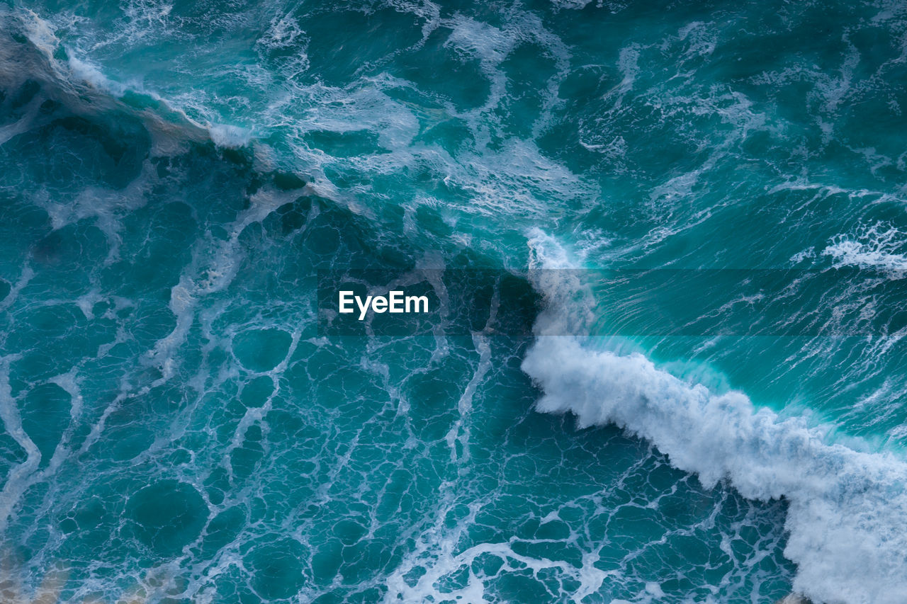 High angle view of sea