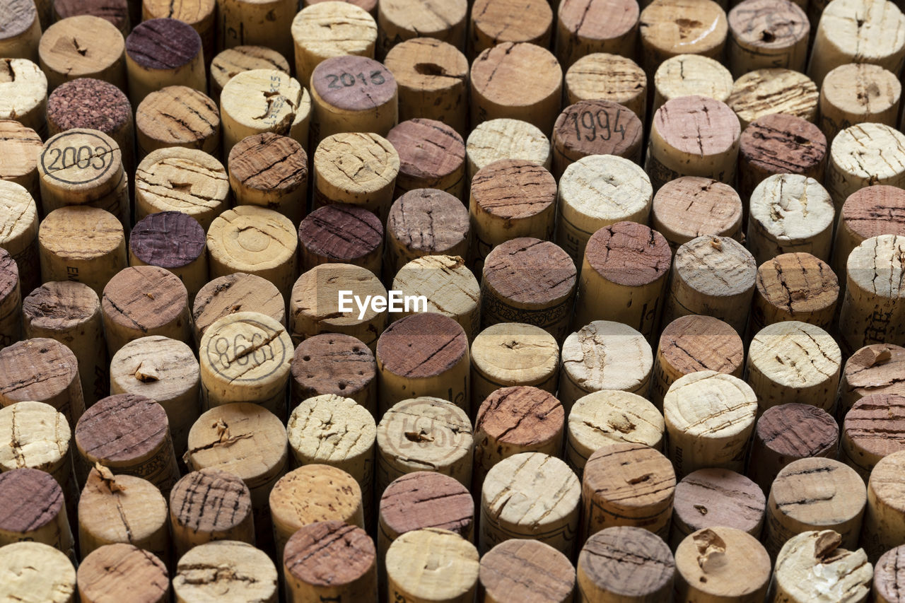 Full frame shot of corks