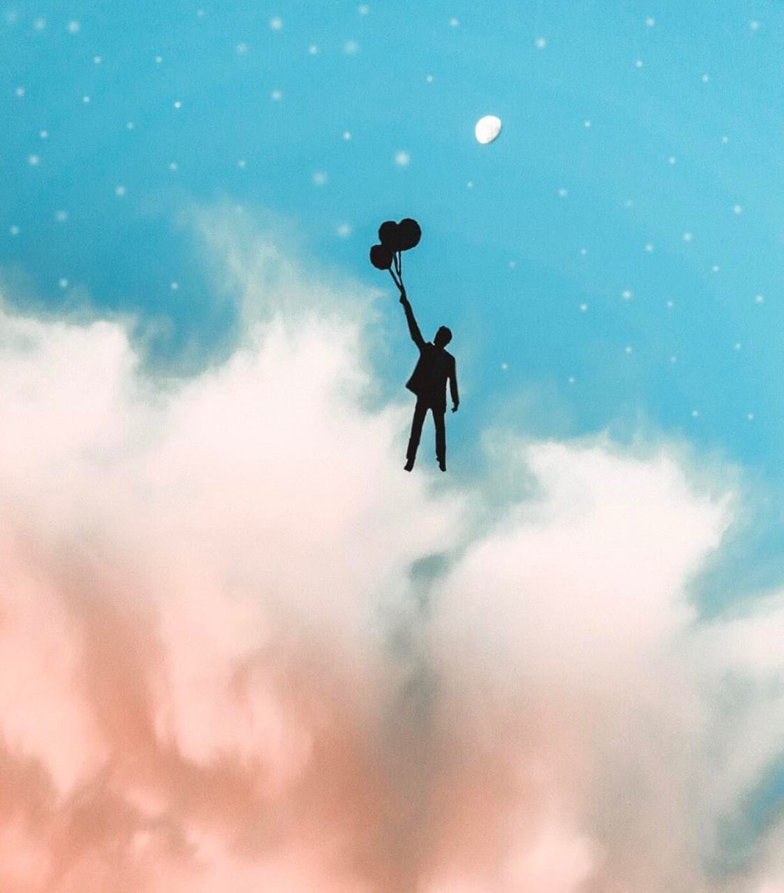 LOW ANGLE VIEW OF SILHOUETTE MAN IN SKY