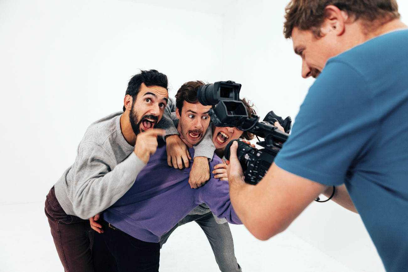 Three People Acting In Front Of The Camera Id 153307807 These images contain disturbing material. three people acting in front of the camera id 153307807