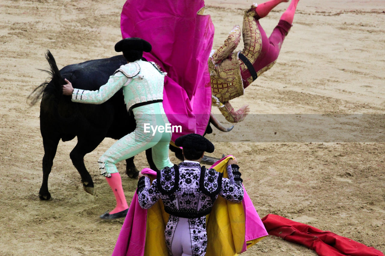 Bullfighting accidental moment