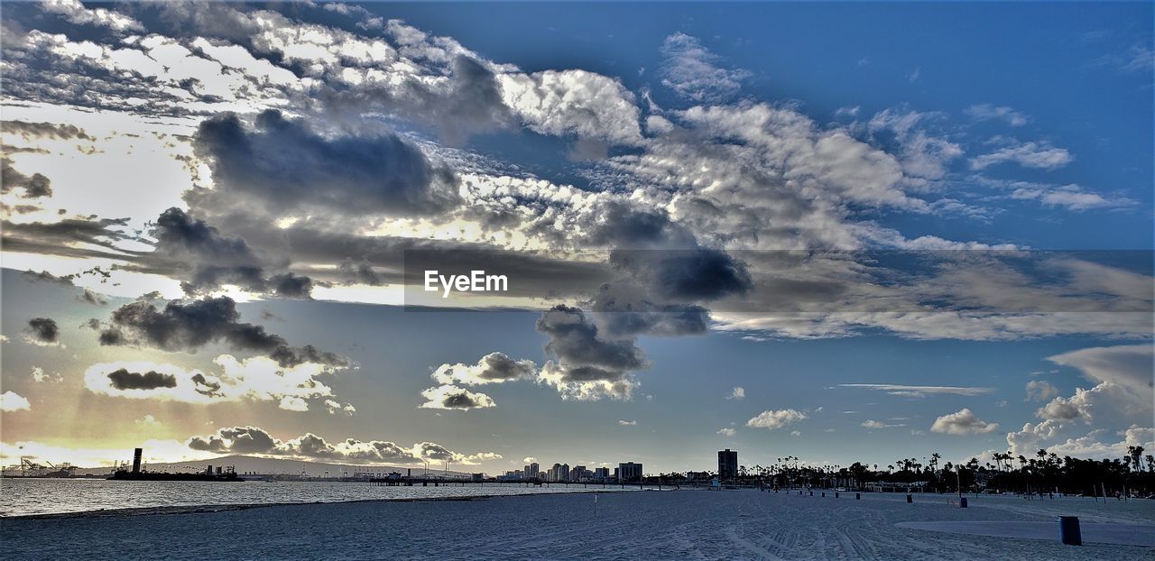 PANORAMIC VIEW OF LAND AGAINST SKY DURING WINTER