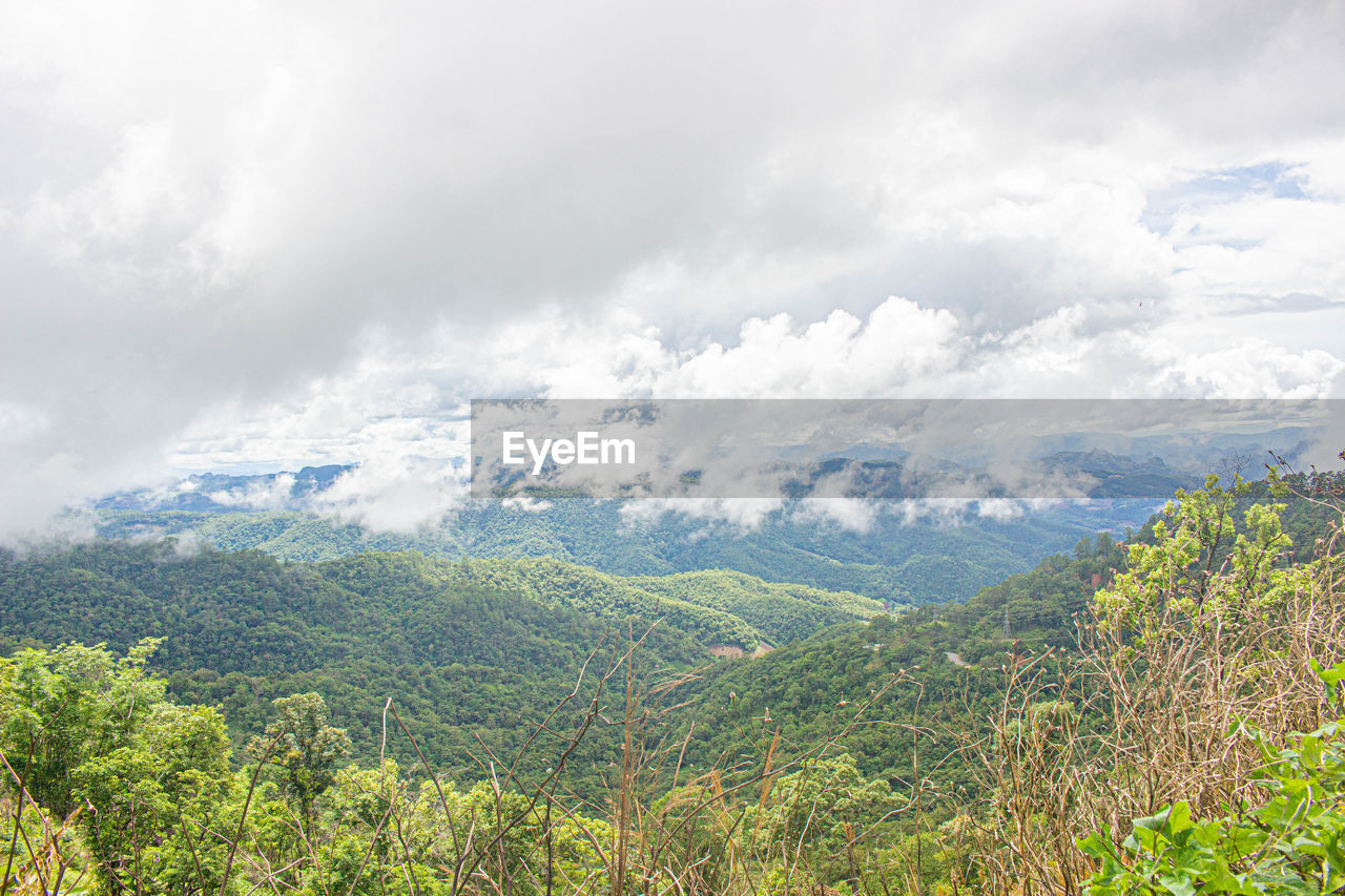 Aerial view of landscape and mountains id 163258589