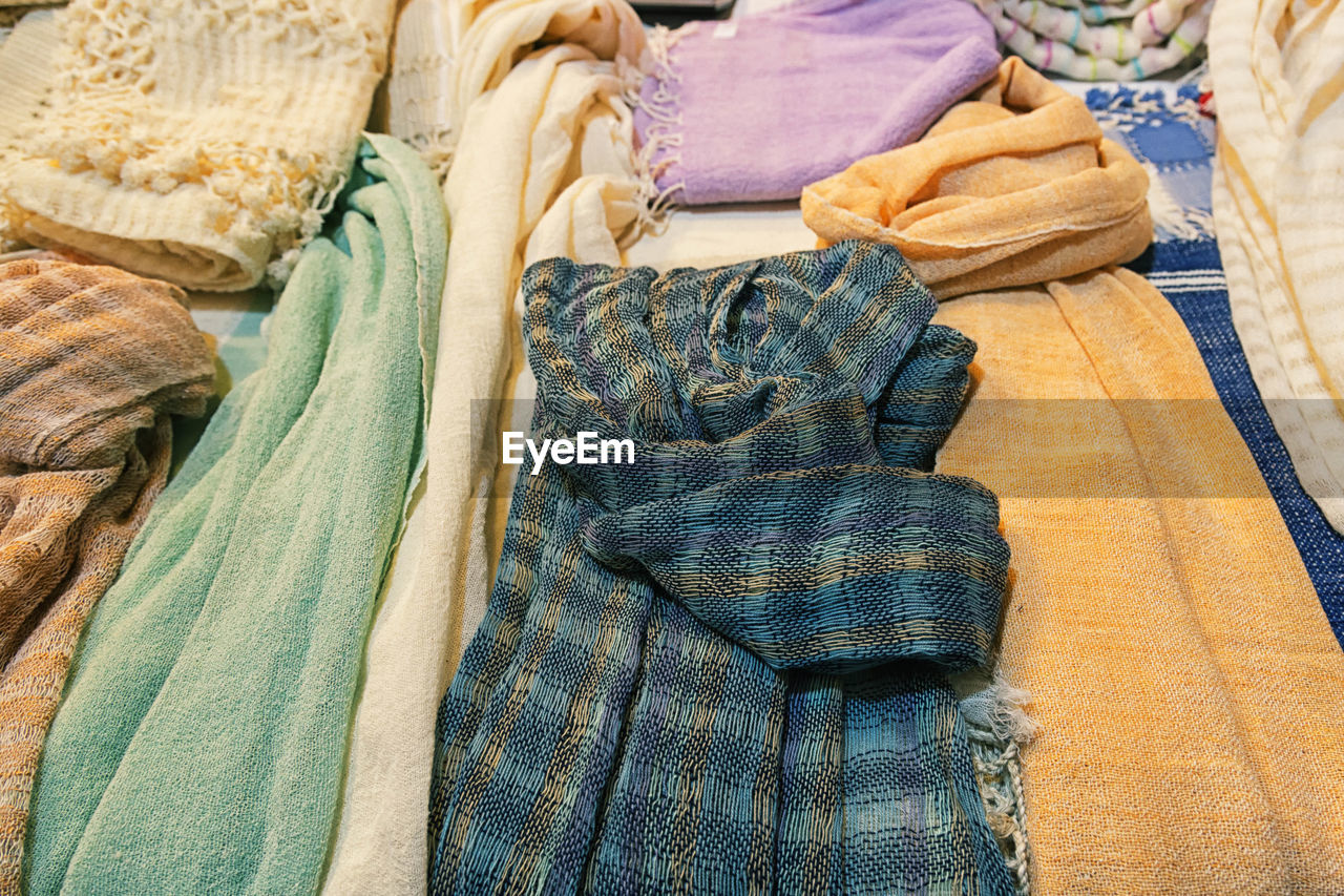 Detail shot of clothes for sale