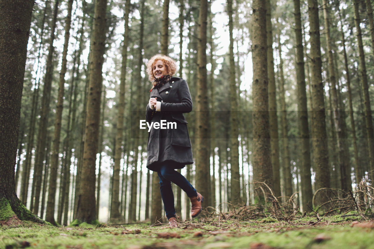 Woman in forest