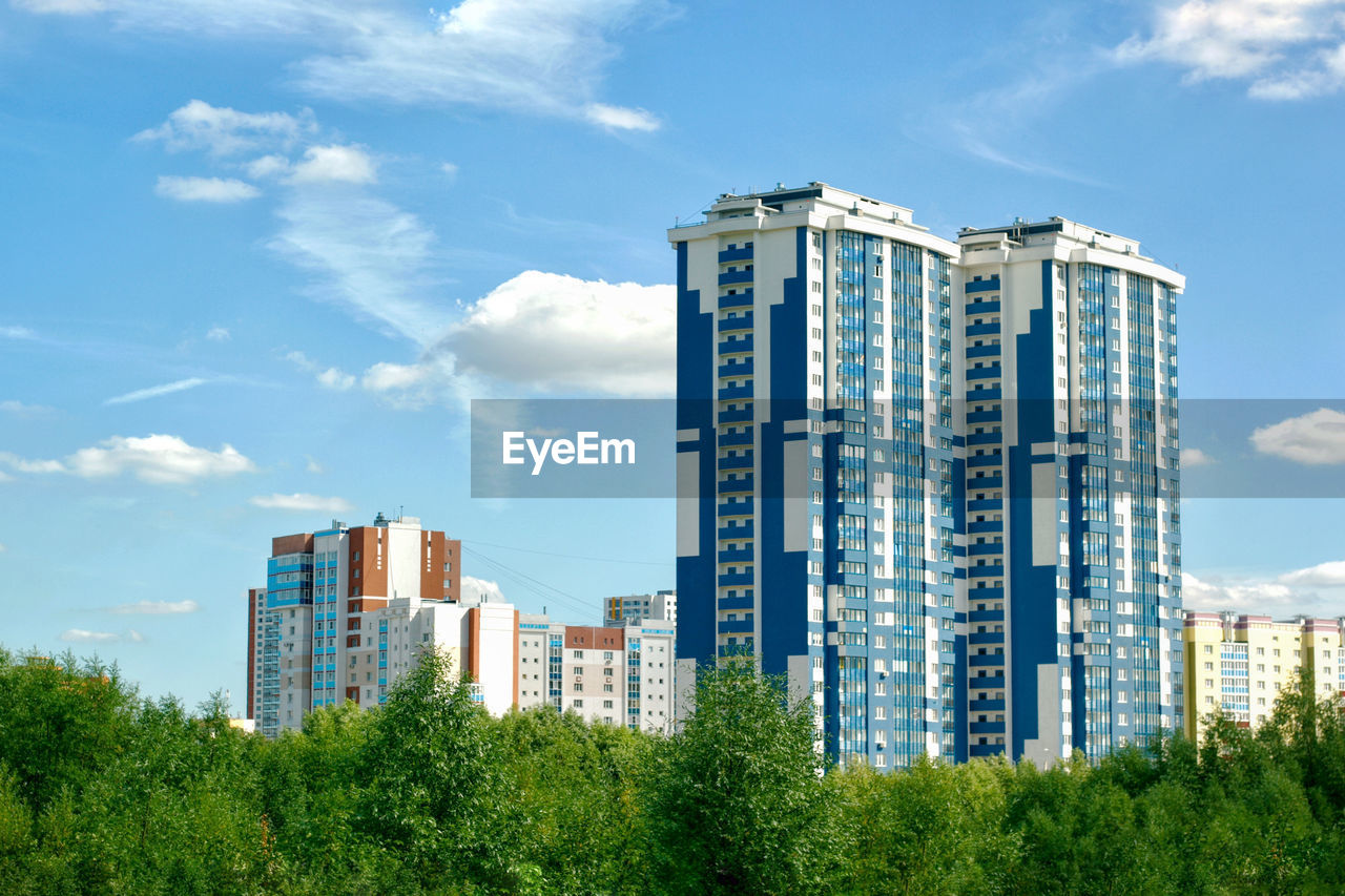 High-rise buildings tall buildings new building future destiny new area a good day fine weather 