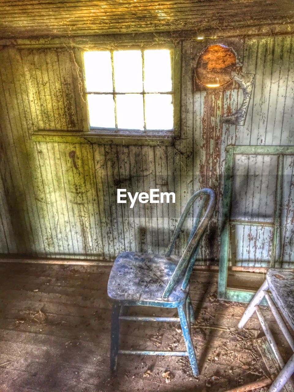 Chair in abandoned home