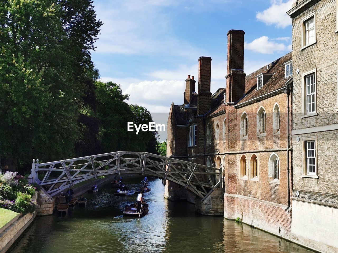 BRIDGE OVER CANAL AND BUILDINGS AGAINST SKY