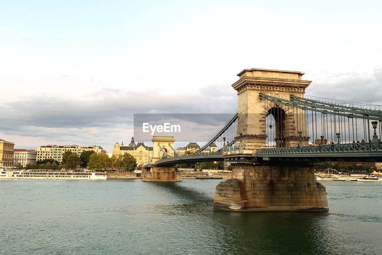 Chain bridge in budapest, hungary