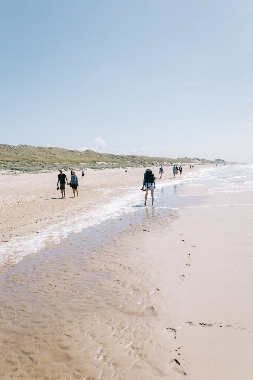 PEOPLE WALKING ON BEACH