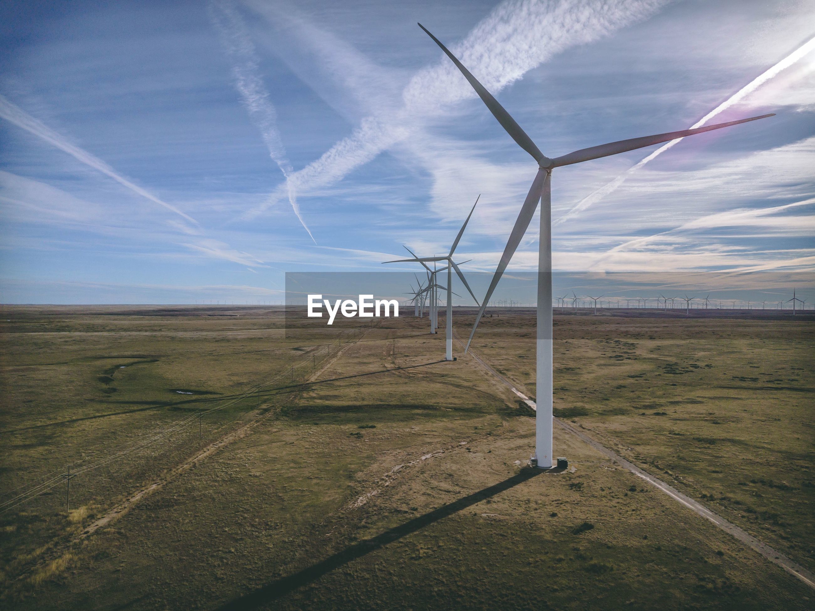 Wind turbines on land ID 132436123