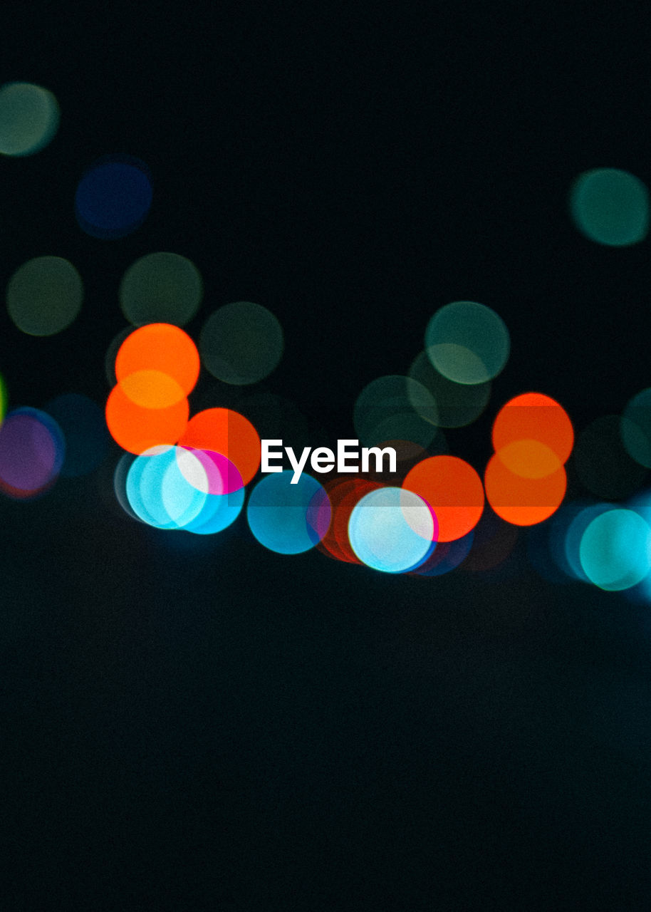 Defocused lights at night