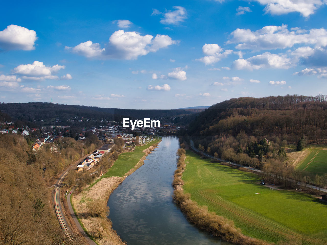 Landscape view from the weser skywalk