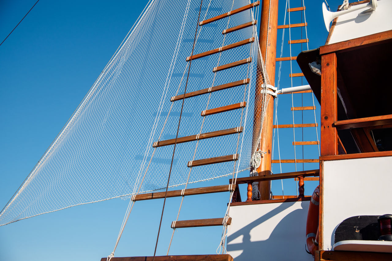Low angle view of the sail ship